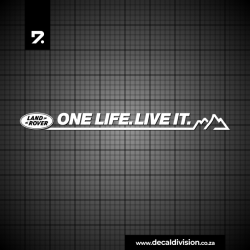 Land Rover One Life Live it Sticker